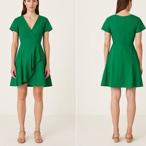 Maeve Emerald Asymmetrical Wrap Dress